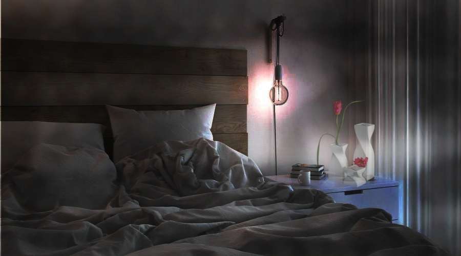 camera da letto di notte puzzle online