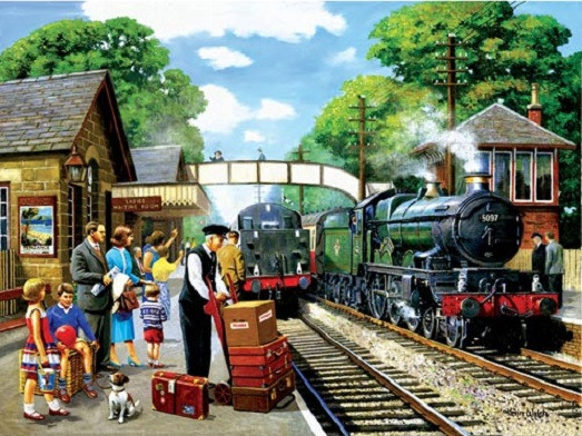 At the railway station. jigsaw puzzle online