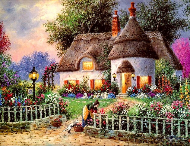 A painted house. online puzzle