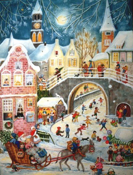 ice rink with Santa jigsaw puzzle online