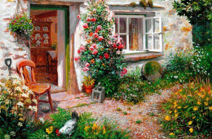 Whole House In Flowers jigsaw puzzle online