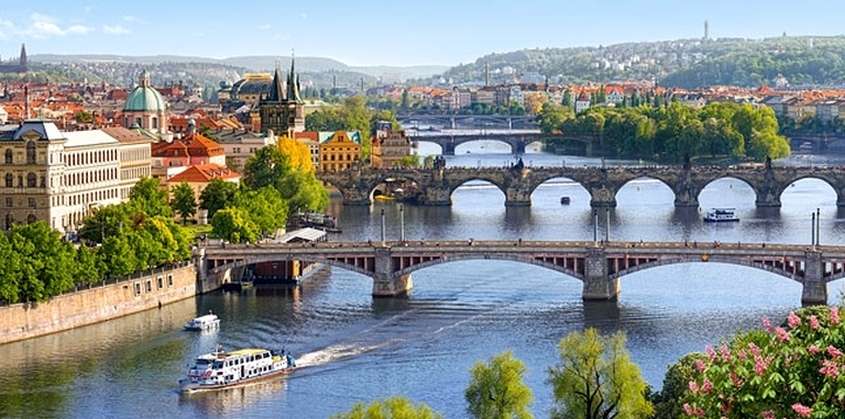 Прага панорама онлайн пъзел