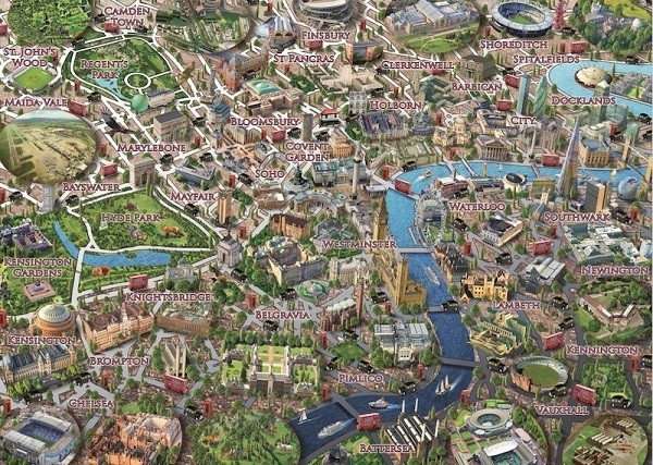 Mappa di Londra. puzzle online