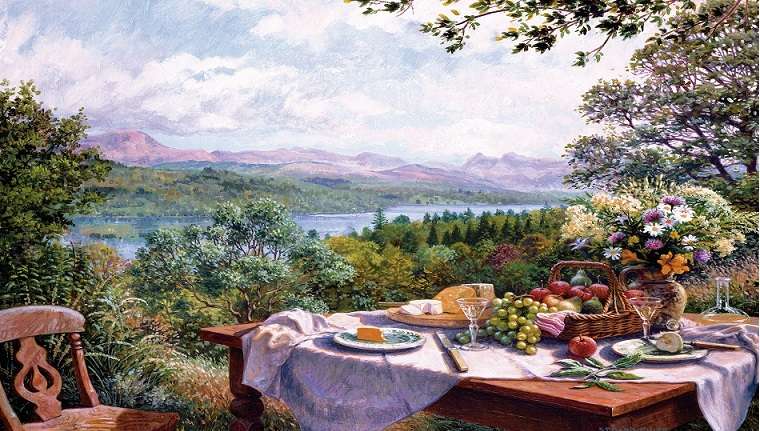 Breakfast with a view. online puzzle