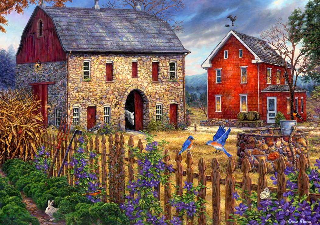 Colorful farm. jigsaw puzzle online