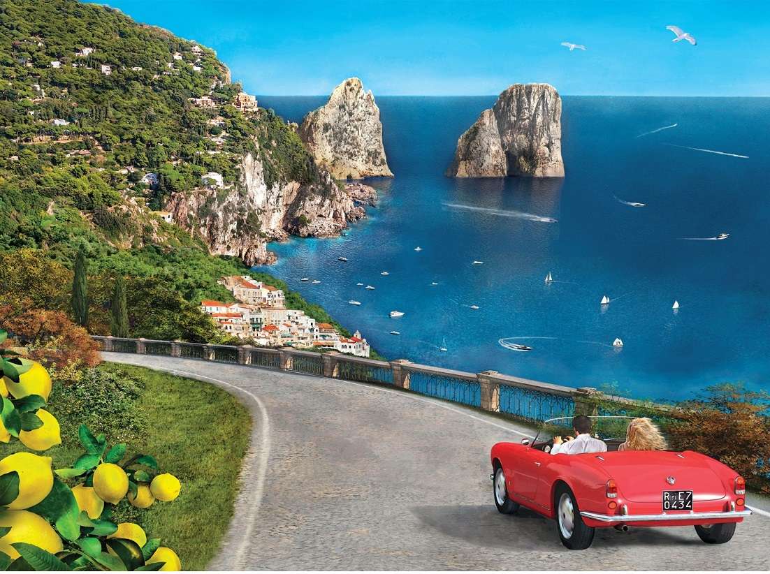 På ön Capri. Pussel online