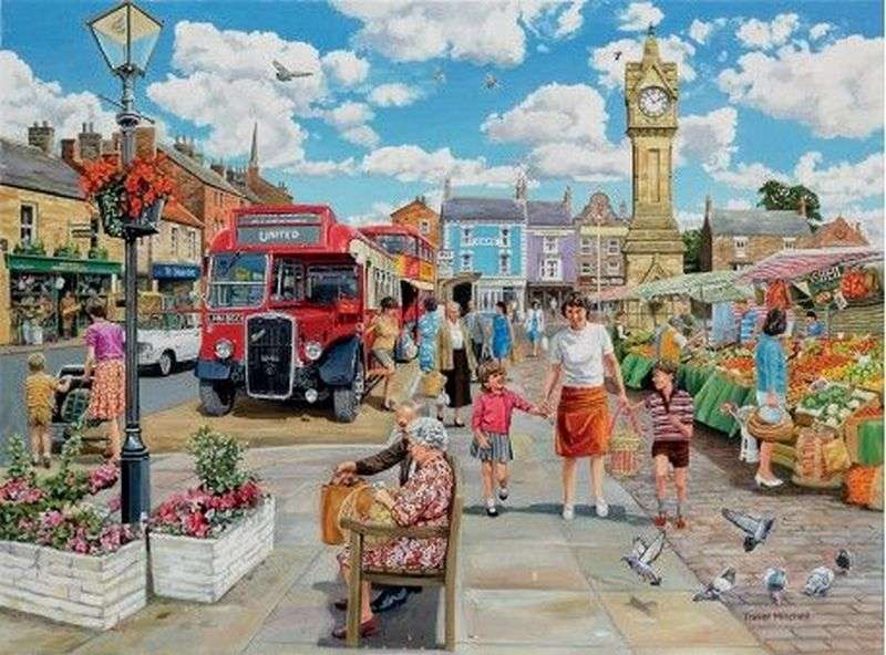 London on an old illustration online puzzle