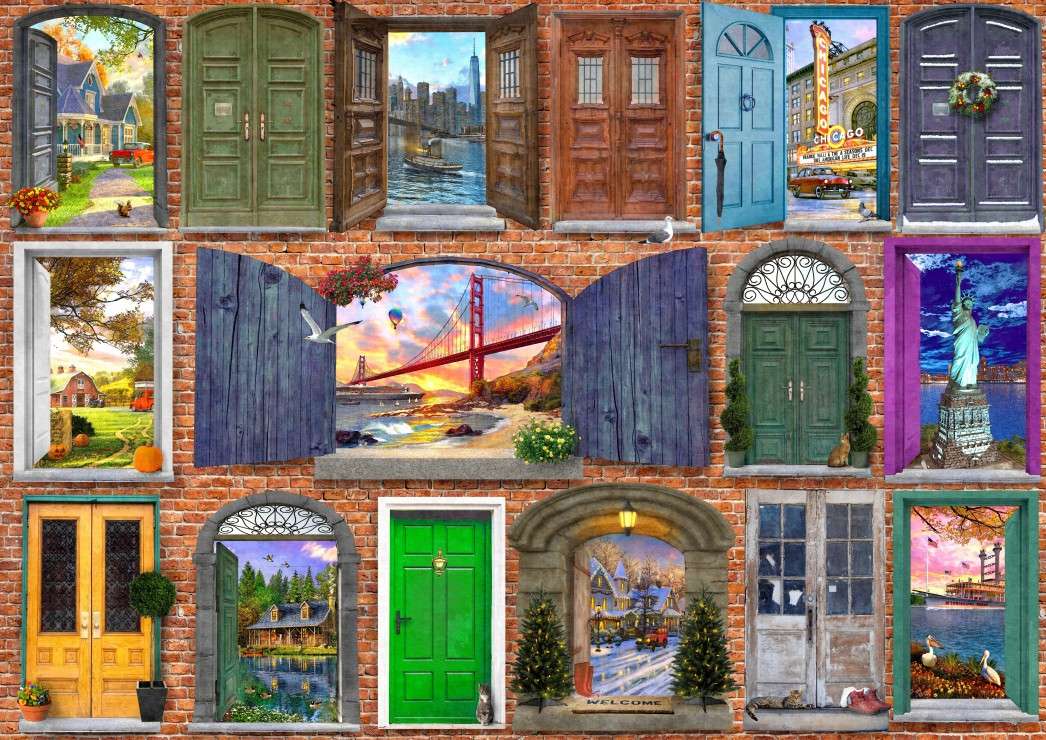 Uși către diferite lumi. jigsaw puzzle online