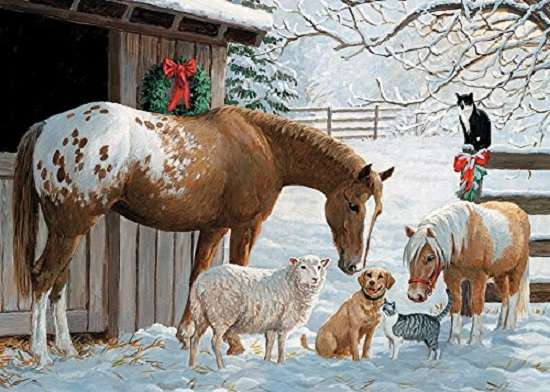 Winter animals in time. jigsaw puzzle online
