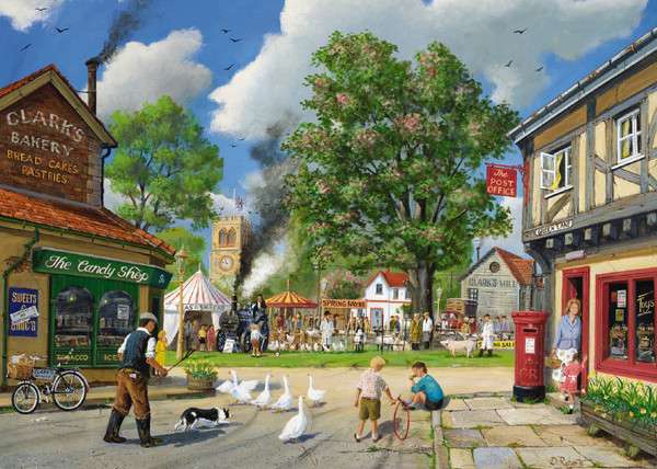 In a small town. jigsaw puzzle online