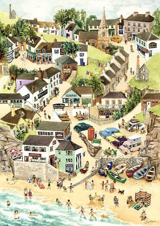 Una piccola città in estate puzzle online
