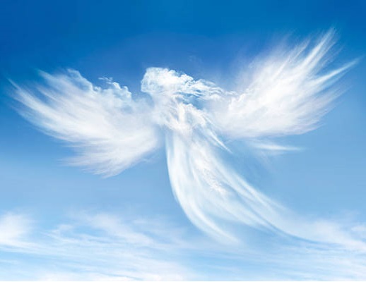 Engel van wolken. legpuzzel online