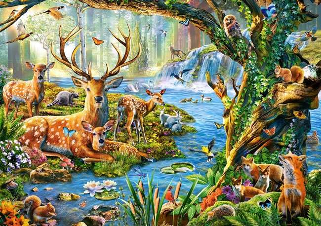 Lesní zvířata. online puzzle
