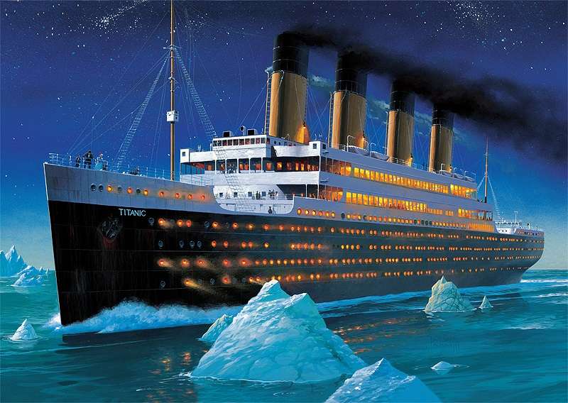 På Titanic havet. Pussel online