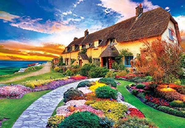 English house by the sea. jigsaw puzzle online
