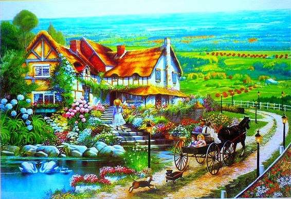 House on the edge of the town. jigsaw puzzle online