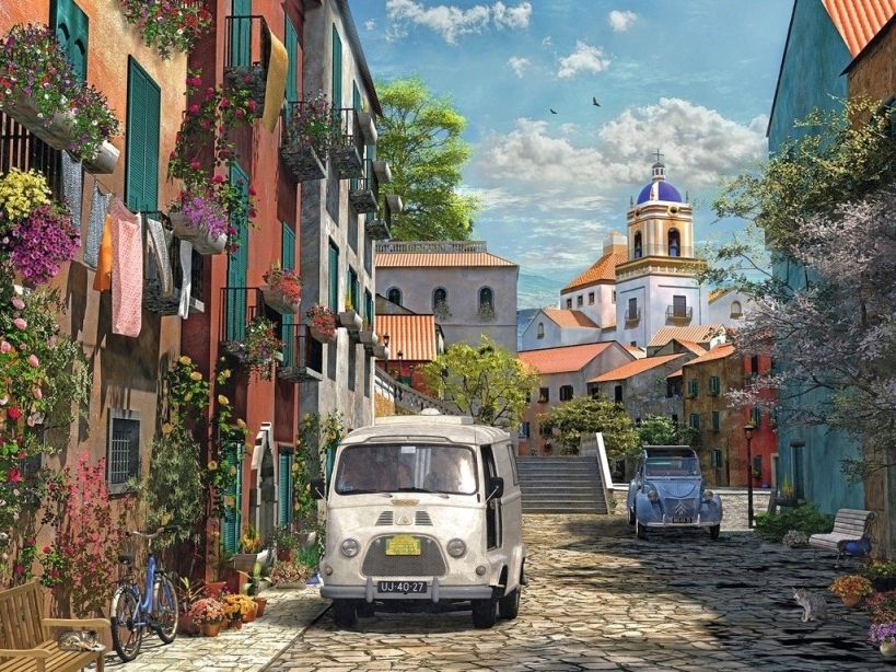 A street in a small town online puzzle