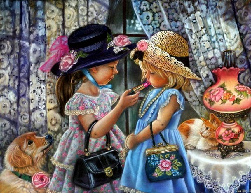 The young ladies. jigsaw puzzle online