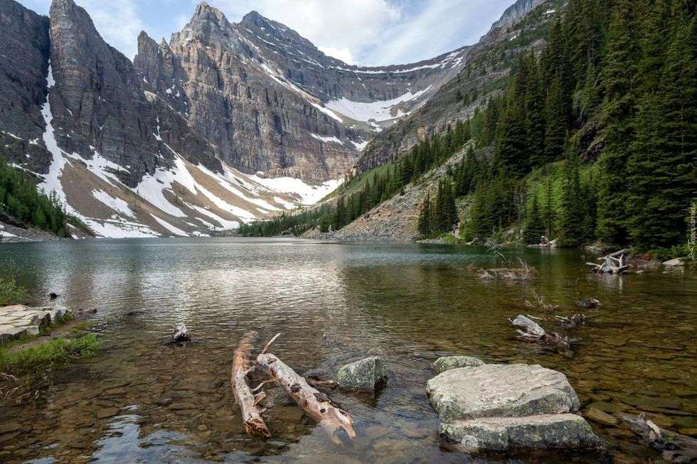 horské jezero na podzim skládačky online