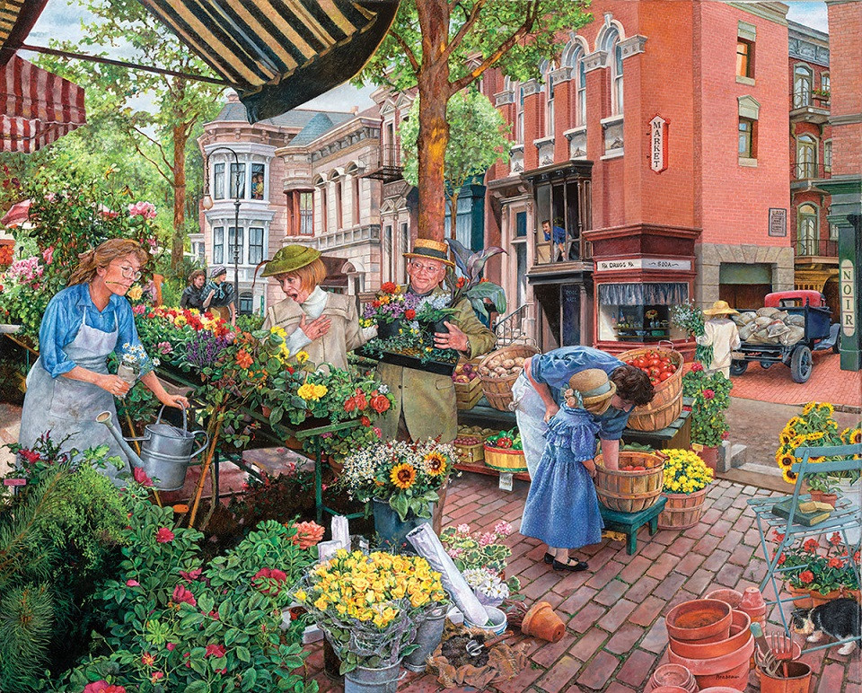 At the city market. jigsaw puzzle online