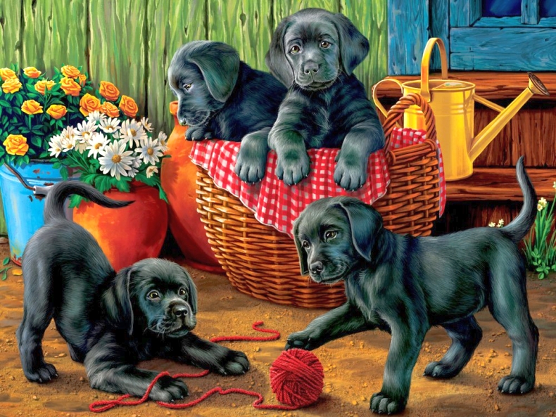 cachorros fofos puzzle online