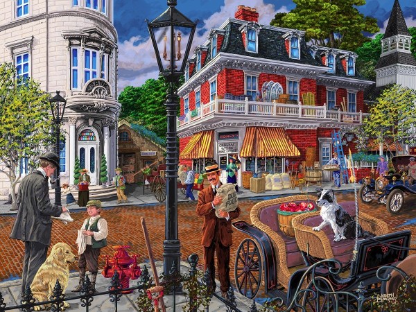 On the street in the city. jigsaw puzzle online
