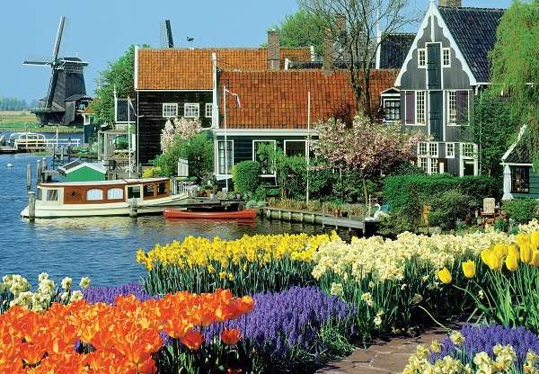 Holländskt landskap. Pussel online