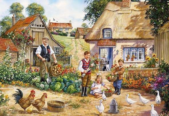 Childhood in the countryside. online puzzle