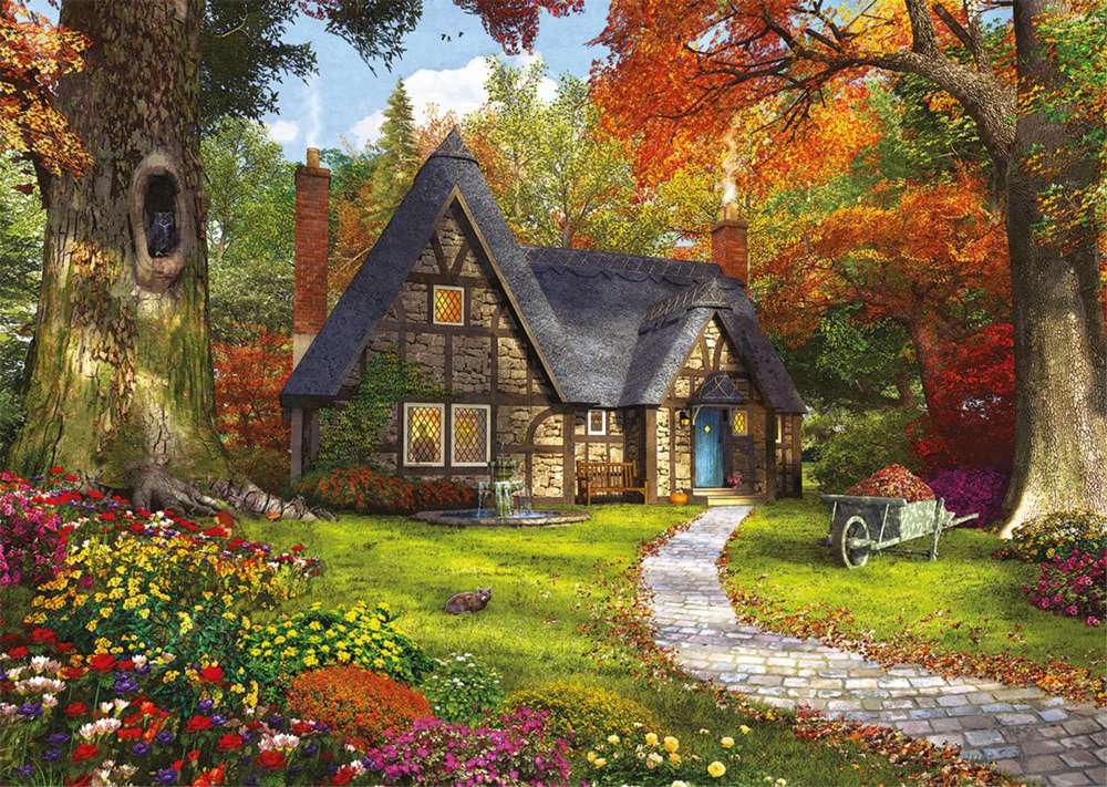 A hut in the woods. jigsaw puzzle online