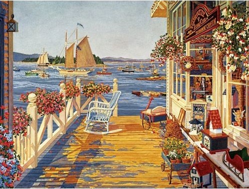 View from the terrace to the sea. jigsaw puzzle online