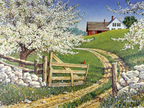 Весна в деревне. пазл онлайн