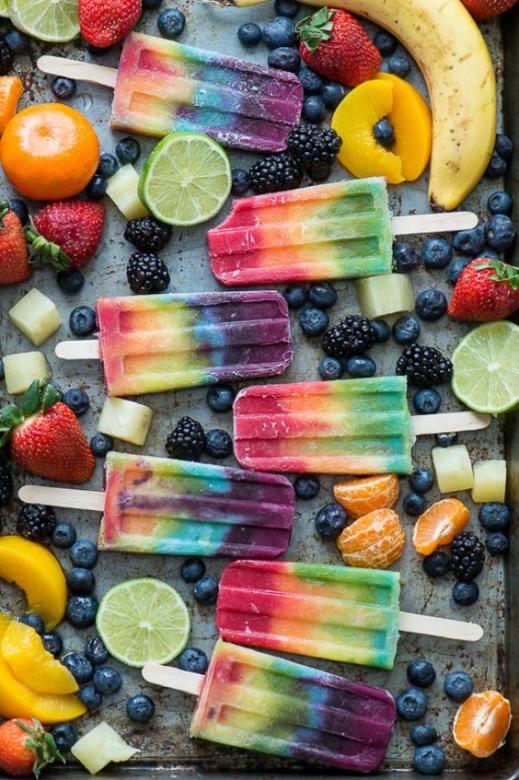 Ovocná, barevná zmrzlina skládačky online