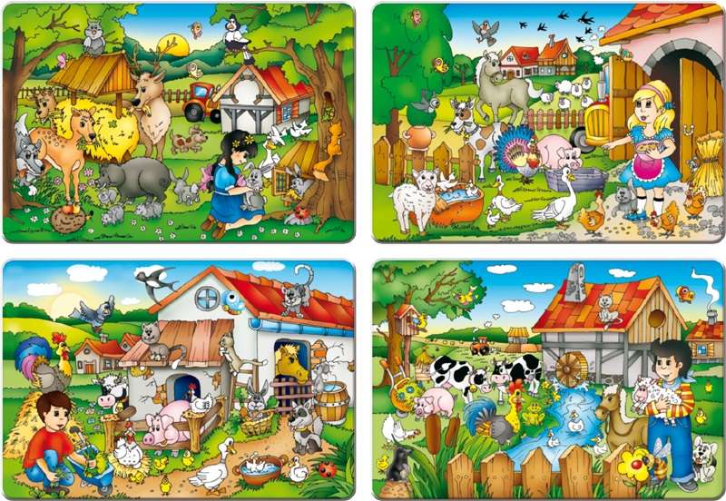 Auf einer fröhlichen Farm Puzzlespiel online