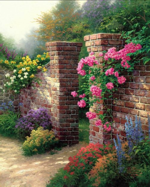 Entrance to the rose garden. jigsaw puzzle online