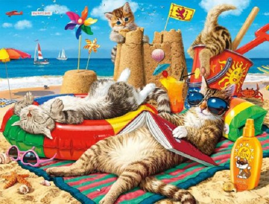 The sun is roasting on the beach. jigsaw puzzle online