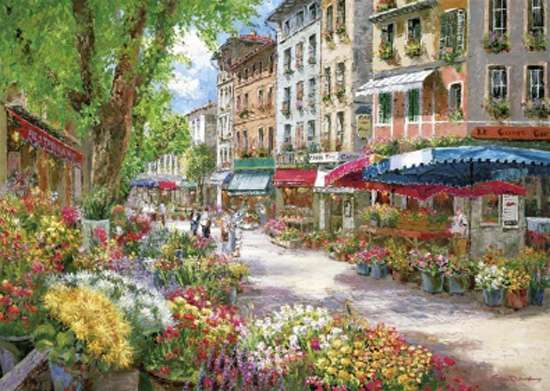 At the flower market. jigsaw puzzle online