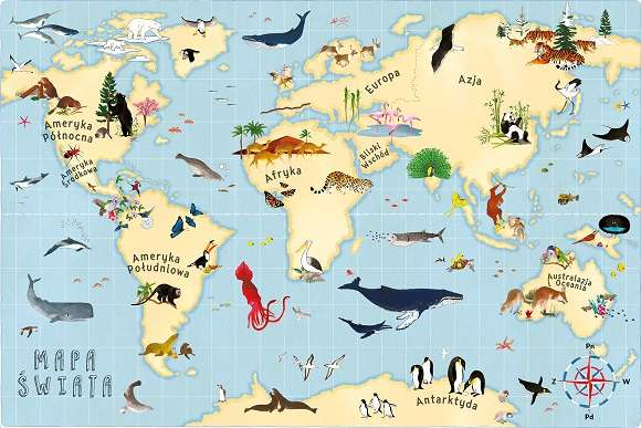 世界地図。 ジグソーパズルオンライン
