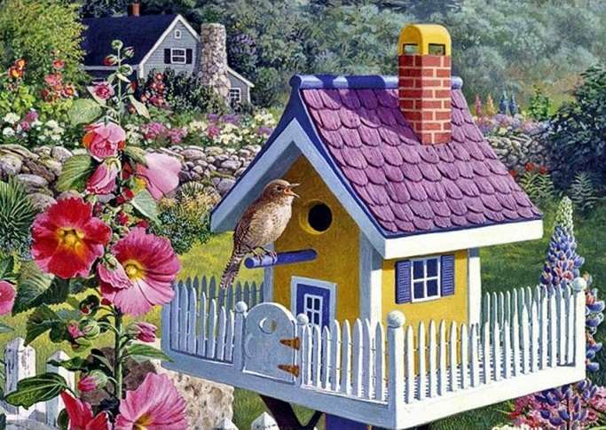 Къща за птици. онлайн пъзел