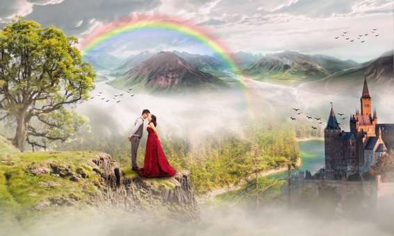 Amanti e arcobaleno puzzle online