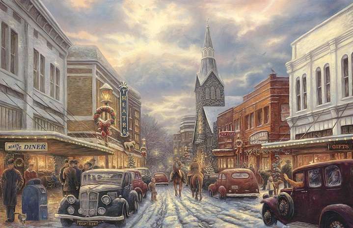 American town. jigsaw puzzle online