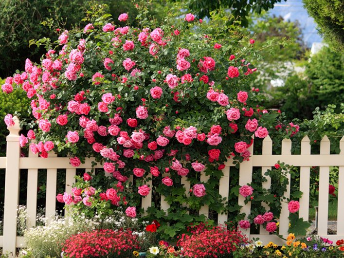 Катереща роза. онлайн пъзел