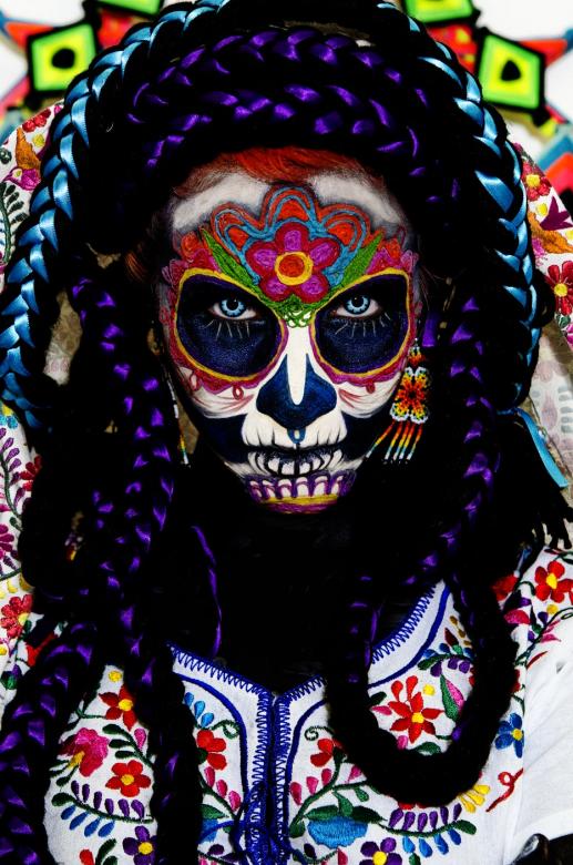 Malování na obličej, mexické umění online puzzle