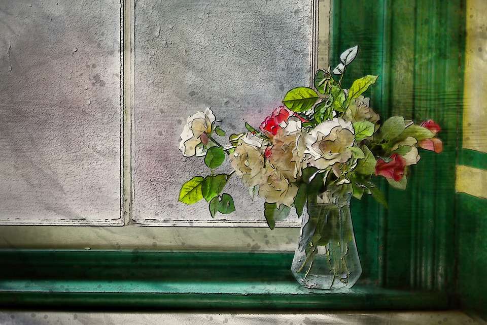 Fleurs dans un vase puzzle en ligne