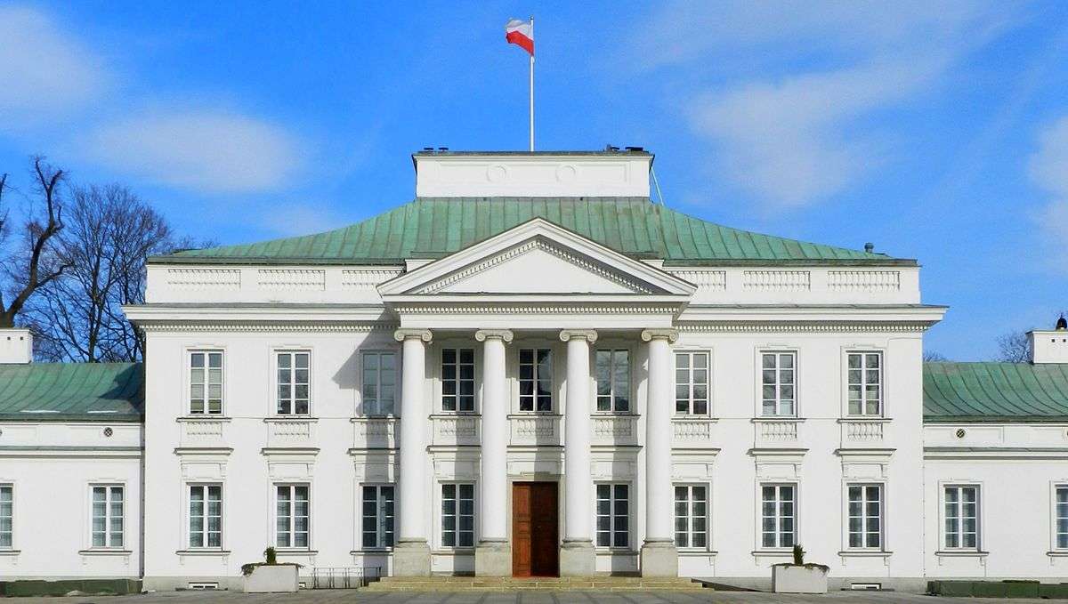 Belvedere in Warschau gedurende de dag online puzzel