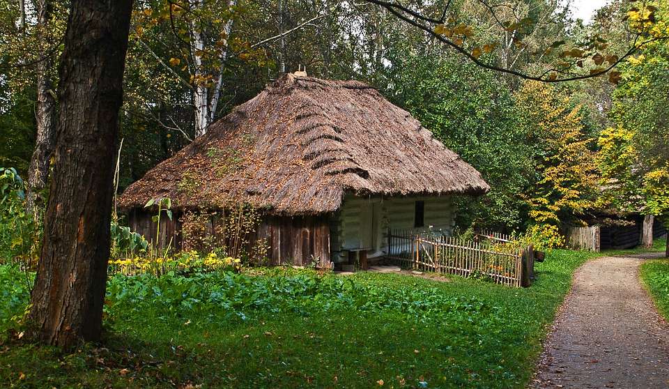 Εξοχικό σπίτι στο δάσος παζλ online