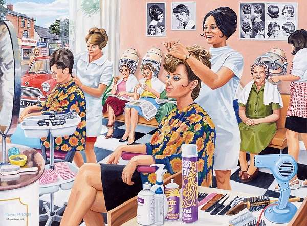 Interior: salão de cabeleireiro. quebra-cabeças online