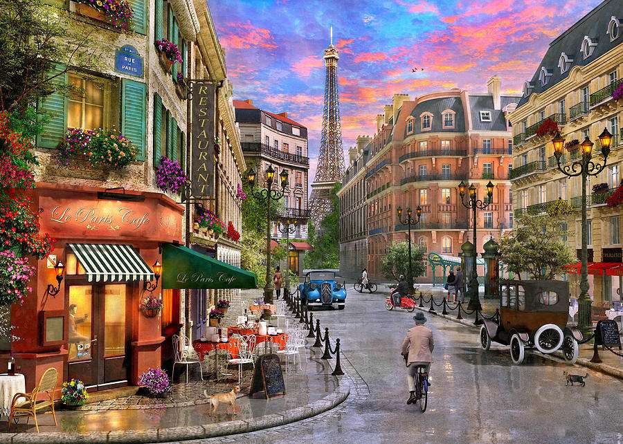 Парижките улици. онлайн пъзел