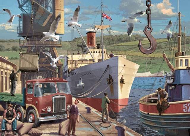 In the port dock. jigsaw puzzle online