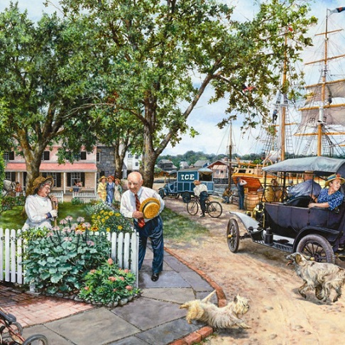 In the port town. jigsaw puzzle online