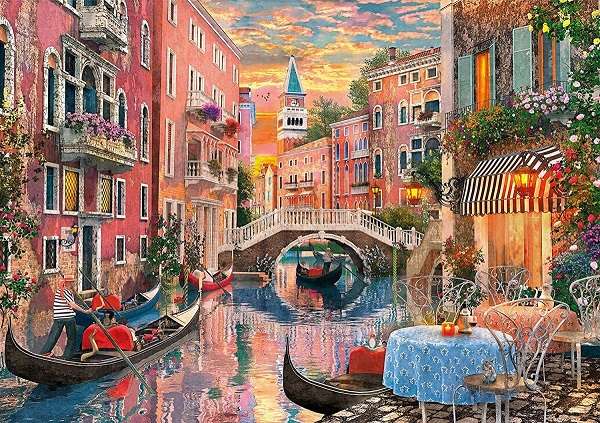 Gondelbahn um Venedig. Puzzlespiel online